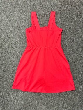 all in motion Bright Red Square-Neck Activewear Dress